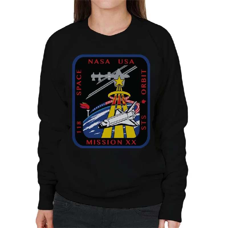 Best Deals NASA STS 118 Space Shuttle Endeavour Mission Patch Women's Sweatshirt