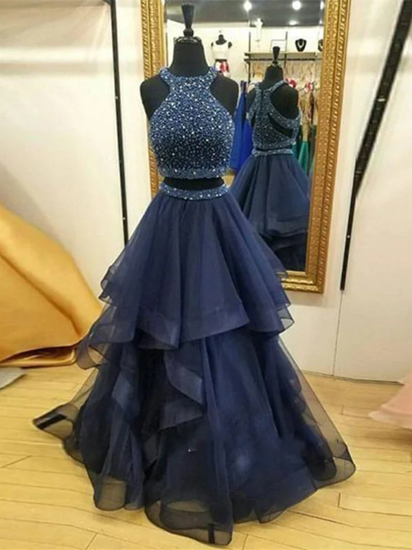 Don't Wait Two Pieces Navy Blue Prom Dress, Two Pieces Navy Blue Prom Gown, Formal Dress Don't Wait Two Pieces Navy Blue Prom Dress, Two Pieces Navy Blue Prom Gown, Formal Dress
