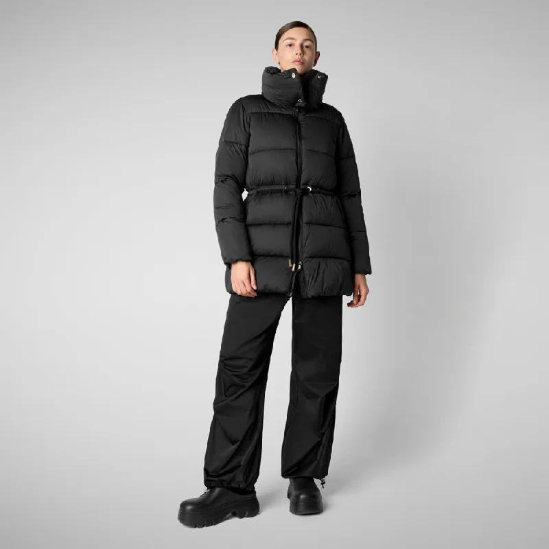 Savings Galore Woman's animal free puffer jacket Petunia in black