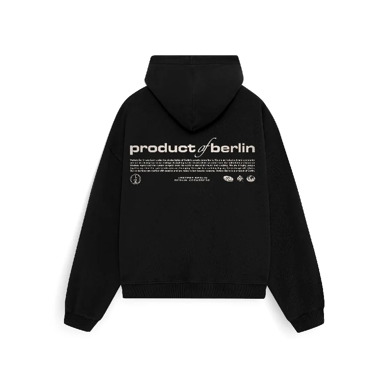 Special Discount PRODUCT OF BERLIN HOODIE - BLACK
