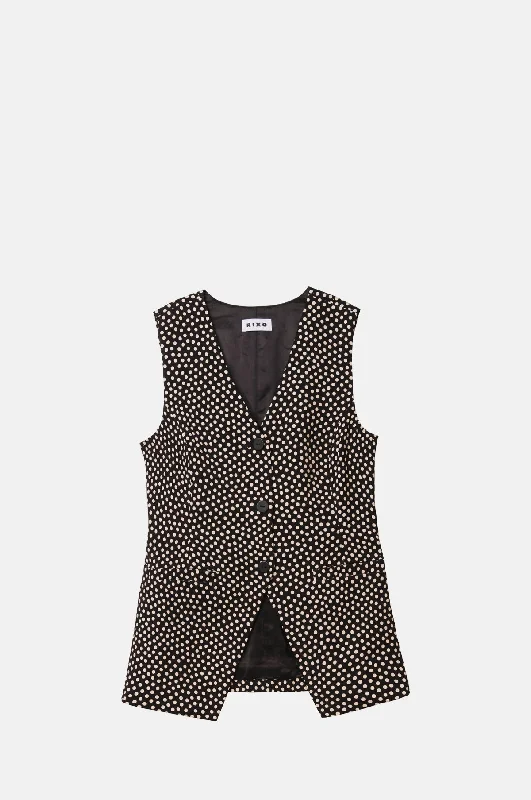 Price Drop Ingrida Top London Spot Black