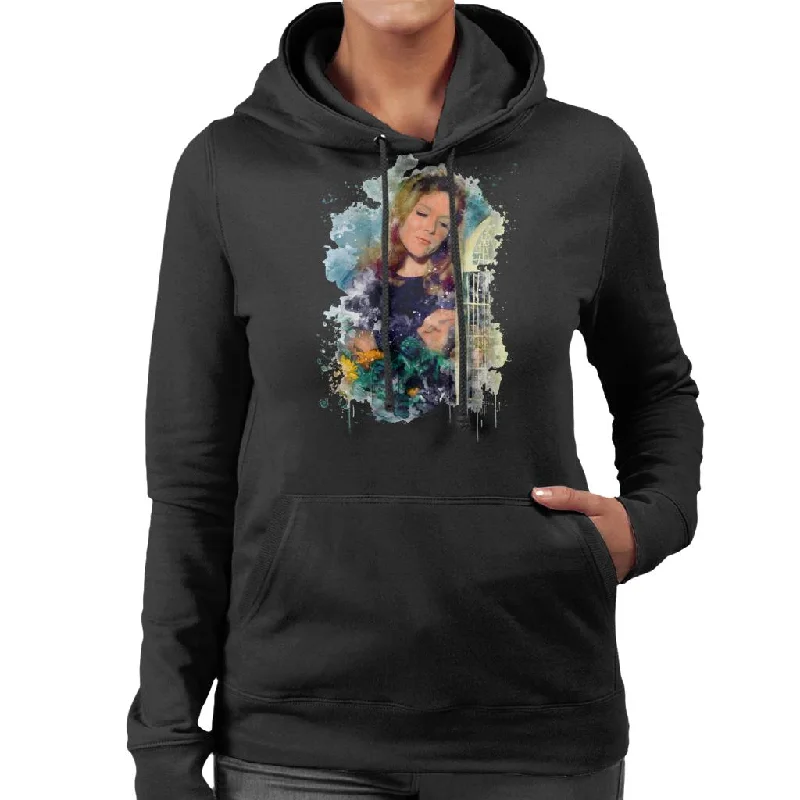 relaxed fit hoodieTV Times Diana Rigg On TV Show Married Alive Women's Hooded Sweatshirt