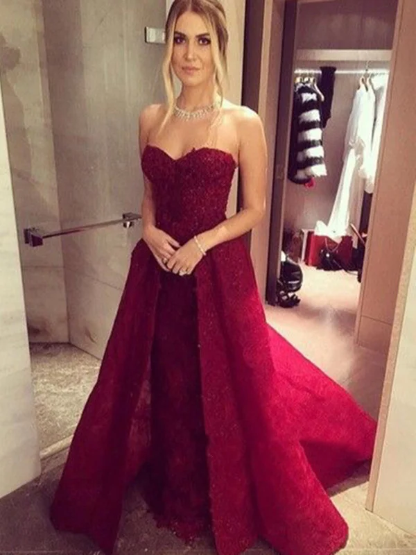 chic shift dresschic shift dressElegant Sweetheart Neck Lace Burgundy Prom Dresses，Lace Wine Red Formal Dresses