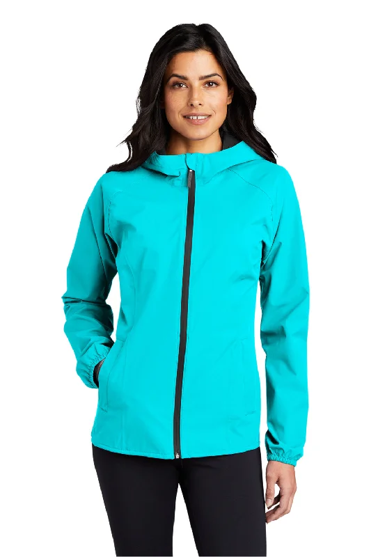 Savings Event Port Authority Womens Essential Waterproof Full Zip Hooded Rain Jacket - Light Cyan Blue - Closeout Savings Event Port Authority Womens Essential Waterproof Full Zip Hooded Rain Jacket - Light Cyan Blue - Closeout
