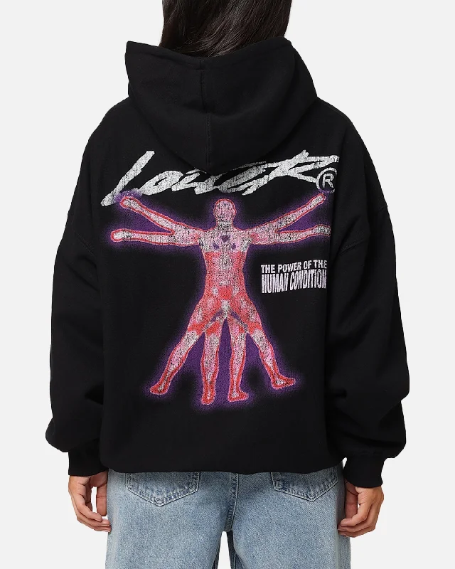 Overstock Loiter Human Condition Hoodie Black