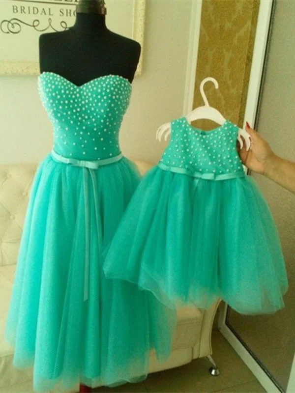 Super Deal Custom Made A Line Sweetheart Neck Sleeveless Short Prom Dresses, Bridesmaid Dresses, Wedding Party Dresses, Flower Girl Dresses, Homecoming Dresses