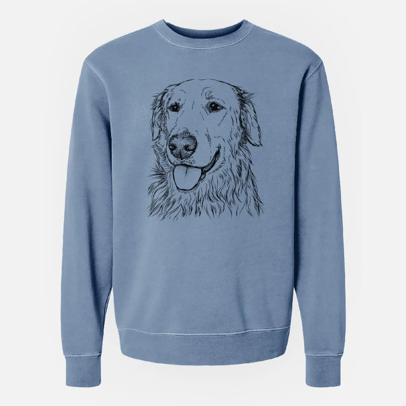 Super Savings Bare Hopper the Golden Retriever - Unisex Pigment Dyed Crew Sweatshirt