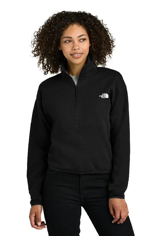 Deep Discounts The North Face Womens Double Knit 1/4 Zip Fleece Jacket - Black - New Deep Discounts The North Face Womens Double Knit 1/4 Zip Fleece Jacket - Black - New