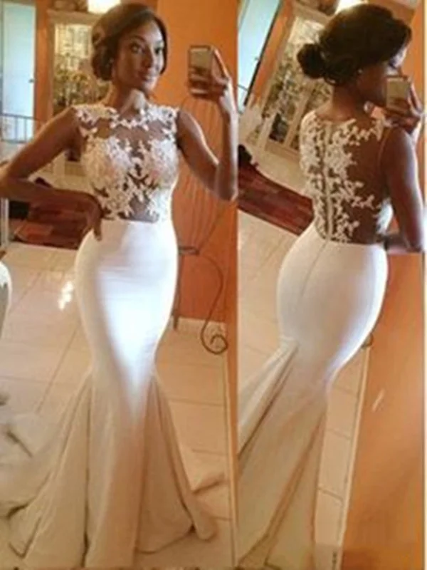 elegant shift dresselegant shift dressCustom Made White A-line round neckline Lace Long Prom Dresses, Wedding Dress