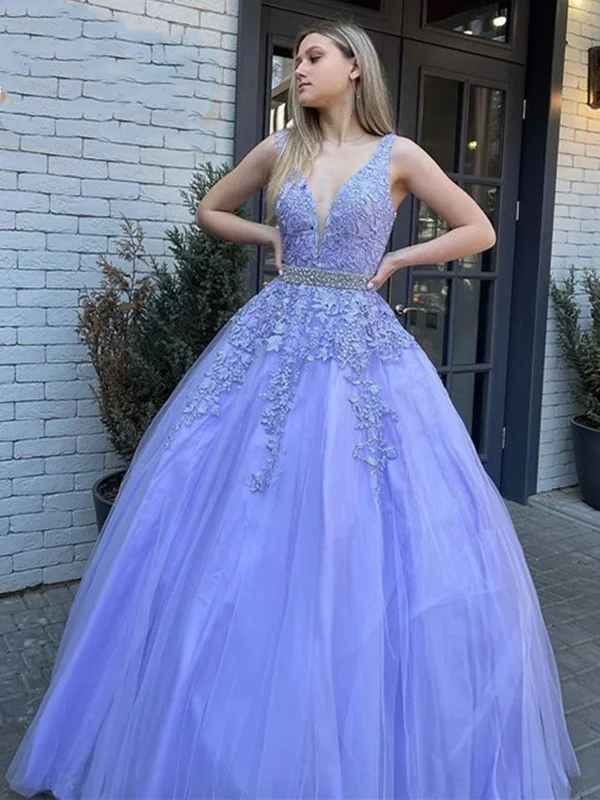 Exclusive Savings V Neck and V Back Purple Lace Long Prom Dresses with Belt, Open Back Purple Lace Formal Evening Dresses Exclusive Savings V Neck and V Back Purple Lace Long Prom Dresses with Belt, Open Back Purple Lace Formal Evening Dresses