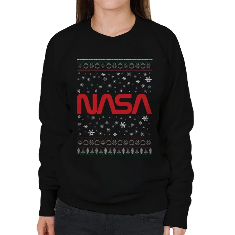 Deal Mania The NASA 1975-1992 Logo Christmas Knit Pattern Women's Sweatshirt