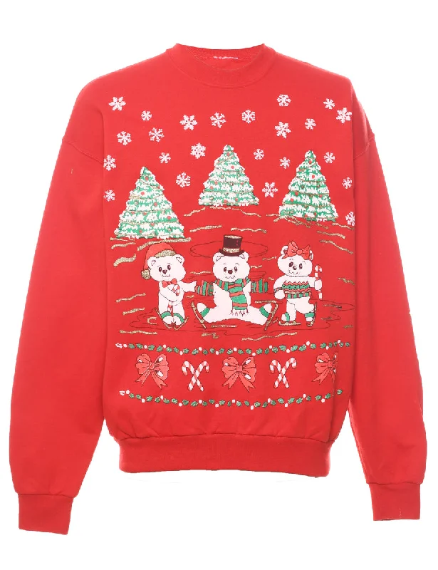 Steals and Deals Red Christmas Sweatshirt - XL