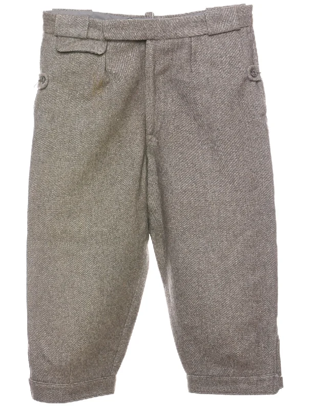 Overstock Sale Dark Grey Wool Cropped Trousers - W32 L19