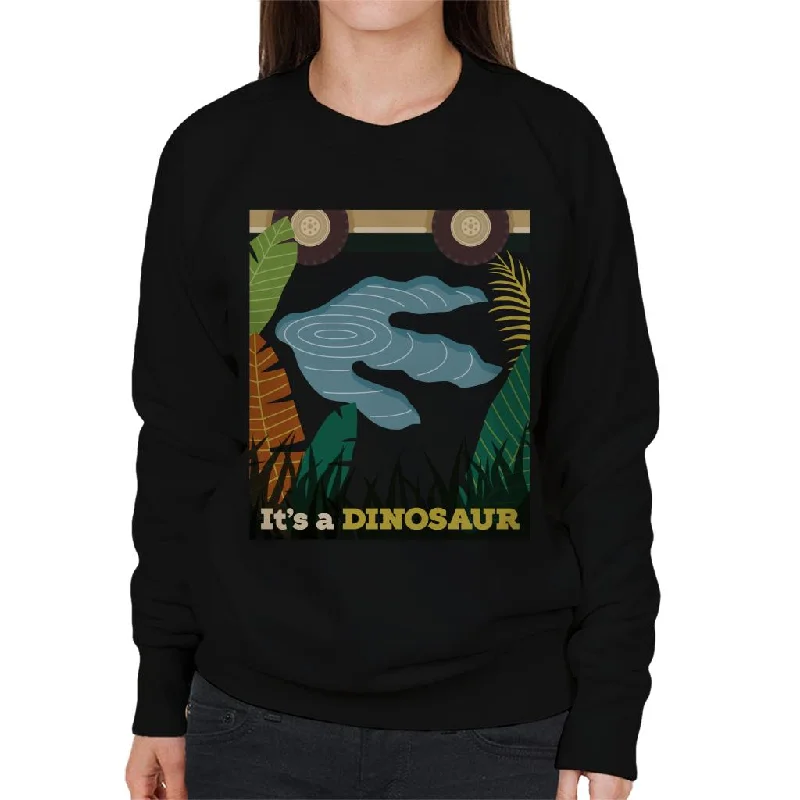 cool workout sweatshirtJurassic Park Its A Dinosaur Footprint Women's Sweatshirt