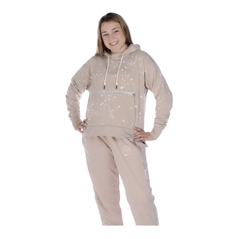 Act Now Women's Nike USA Terry Splatter Script Stone Hoodie