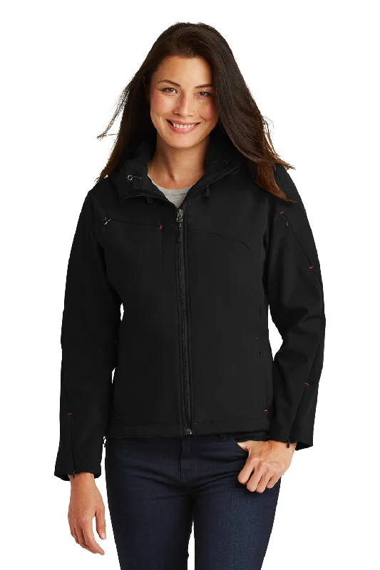 Incredible Offers Port Authority Womens Wind & Water Resistant Full Zip Hooded Jacket - Black/Engine Red - Closeout Incredible Offers Port Authority Womens Wind & Water Resistant Full Zip Hooded Jacket - Black/Engine Red - Closeout