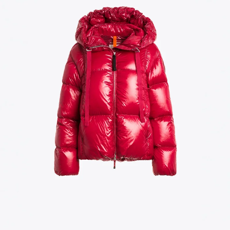 Reduced Prices Short Puffers Water Flower Cerise