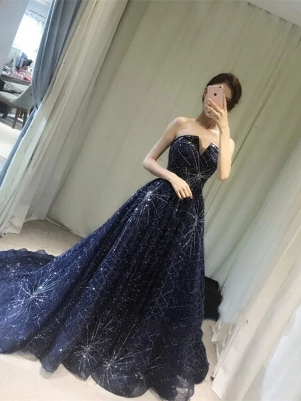 Shop and Save Special Navy Blue Prom Gown With Train, Navy Blue Formal Dress, Navy Blue Evening Dress Shop and Save Special Navy Blue Prom Gown With Train, Navy Blue Formal Dress, Navy Blue Evening Dress