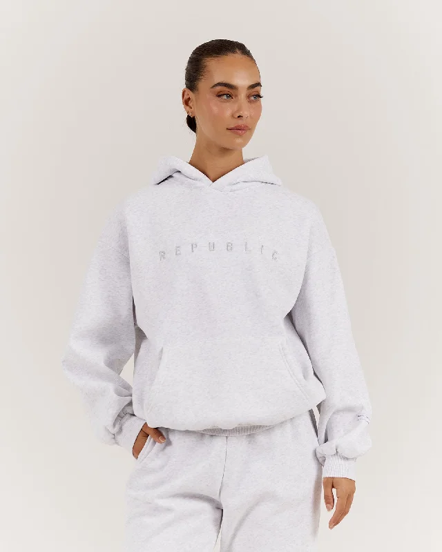 Final Sale OVERSIZED HOODIE - SNOW GREY