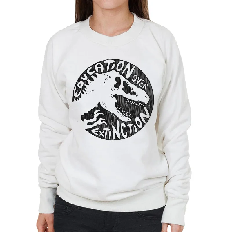 fashion gym hoodieJurassic Park Education Over Extinction Women's Sweatshirt