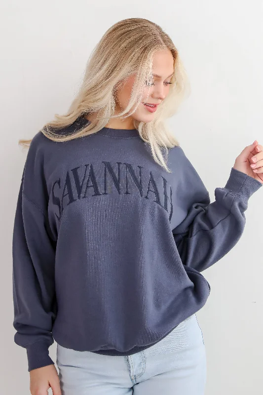 athletic casual sweatshirtSavannah Embroidered Sweatshirt