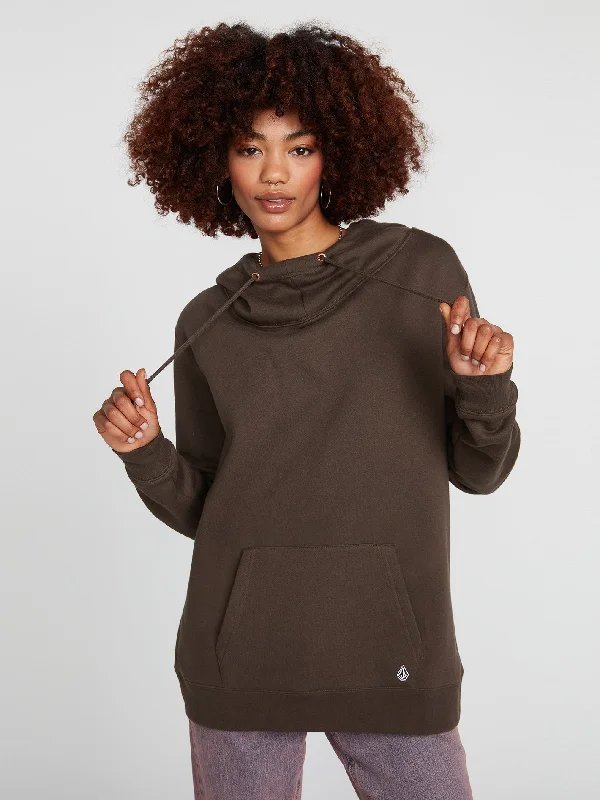 Fantastic Offers Walk It Out High Neck Hoodie - Espresso