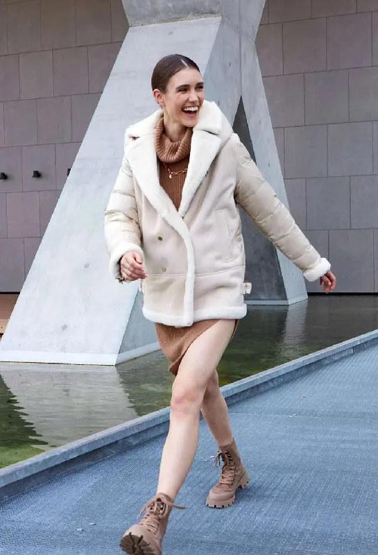 Deal Dash Shearling jacket with down inserts