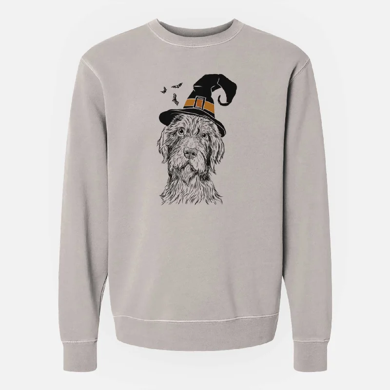 Final Clearance Witch Doc Holliday the Pudelpointer - Unisex Pigment Dyed Crew Sweatshirt