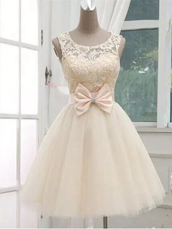 Reduced Prices Custom Made A Line Round Neck Short Lace Prom Dress, Short Lace Bridesmaid Dress, Lace Homecoming Dress, Lace Graduation Dress Reduced Prices Custom Made A Line Round Neck Short Lace Prom Dress, Short Lace Bridesmaid Dress, Lace Homecoming Dress, Lace Graduation Dress
