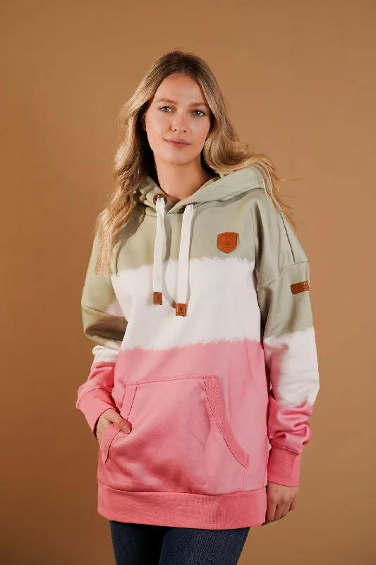 Special Discount Patty Aloe/Blush Dip Dye Hoodie