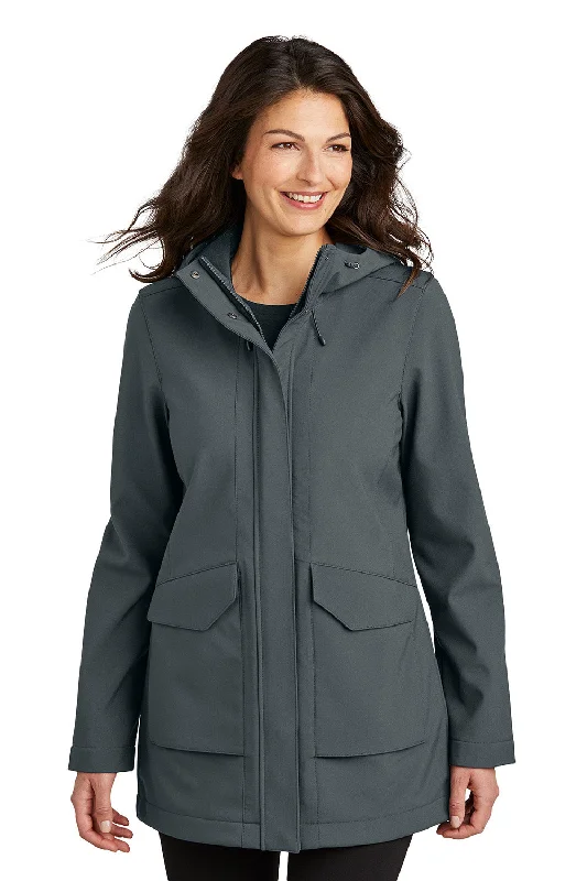 Fantastic Offers Port Authority Womens Collective Outer Water Resistant Soft Shell Full Zip Hooded Parka - Graphite Grey - New Fantastic Offers Port Authority Womens Collective Outer Water Resistant Soft Shell Full Zip Hooded Parka - Graphite Grey - New