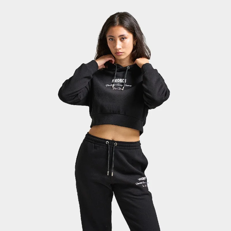Exclusive Offers Hoodrich Women's OG Eternal Crop Hoodie Black / White - Festival Bloom