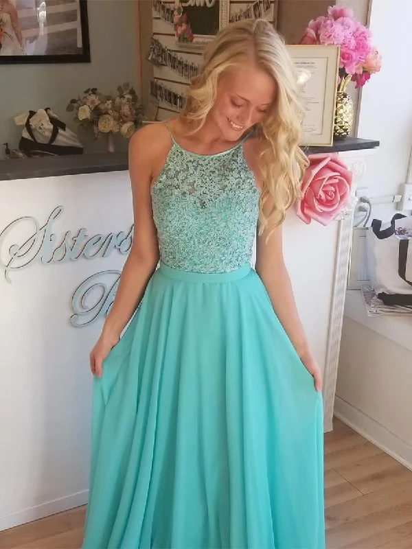 Last Chance A Line Long Aqua Lace Prom Dresses, Aqua Lace Formal Graduation Evening Dresses Last Chance A Line Long Aqua Lace Prom Dresses, Aqua Lace Formal Graduation Evening Dresses
