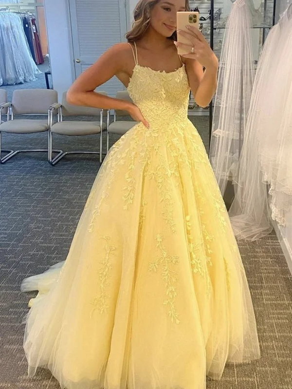 Markdowns Open Back Yellow Lace Long Prom Dresses, Yellow Lace Formal Dresses, Yellow Evening Dresses Markdowns Open Back Yellow Lace Long Prom Dresses, Yellow Lace Formal Dresses, Yellow Evening Dresses