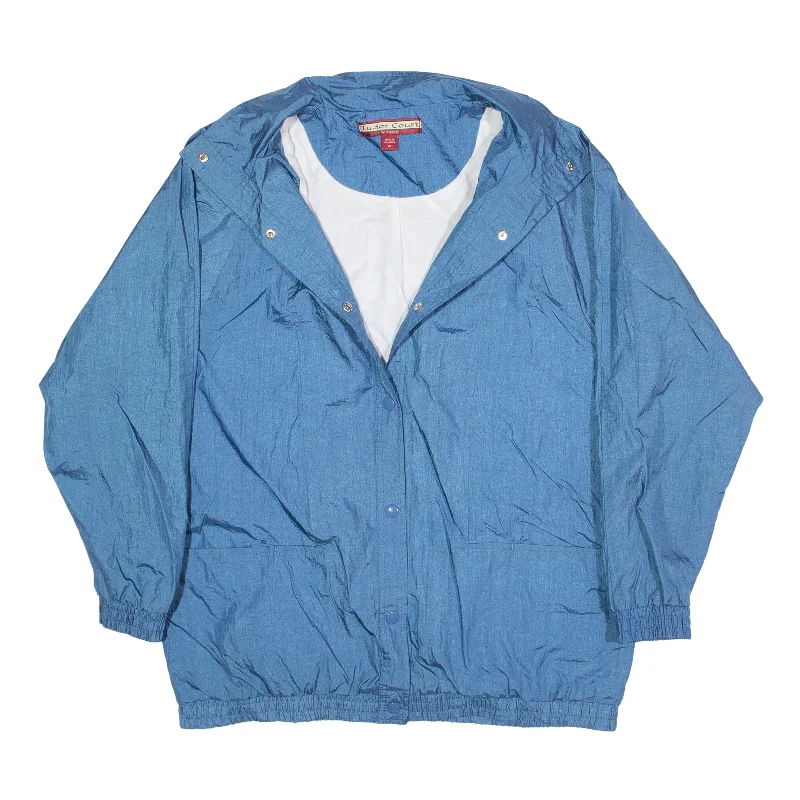 Super Bargain TUDOR COURT Coach Jacket Blue Nylon 90s Womens M