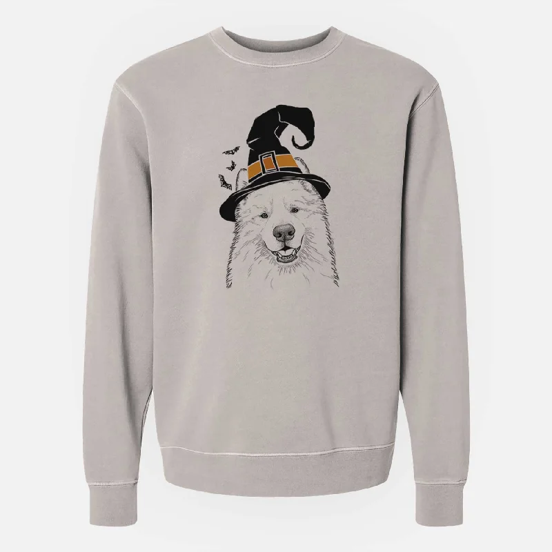 Special Promotion Witch Foster the Samoyed - Unisex Pigment Dyed Crew Sweatshirt