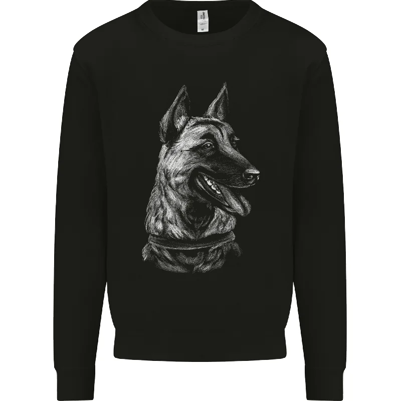 warm athletic hoodieA Malinois Belga Dog Mens Sweatshirt Jumper