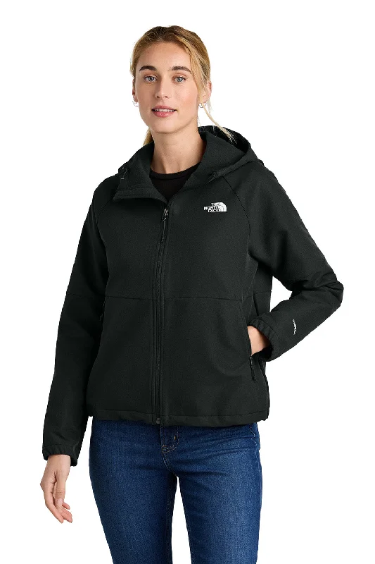 Price Fest The North Face Womens Barr Lake Water Resistant Soft Shell Full Zip Hooded Jacket - Heather Black - New Price Fest The North Face Womens Barr Lake Water Resistant Soft Shell Full Zip Hooded Jacket - Heather Black - New