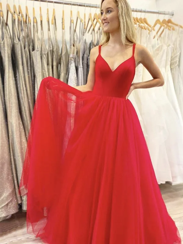 Discount Deals A Line V Neck Red Chiffon Long Prom Dresses, Red Long Formal Graduation Evening Dresses Discount Deals A Line V Neck Red Chiffon Long Prom Dresses, Red Long Formal Graduation Evening Dresses