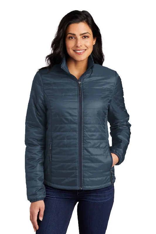 Savings Bonanza Port Authority Womens Water Resistant Packable Puffy Full Zip Jacket - Regatta Blue/River Navy Blue Savings Bonanza Port Authority Womens Water Resistant Packable Puffy Full Zip Jacket - Regatta Blue/River Navy Blue