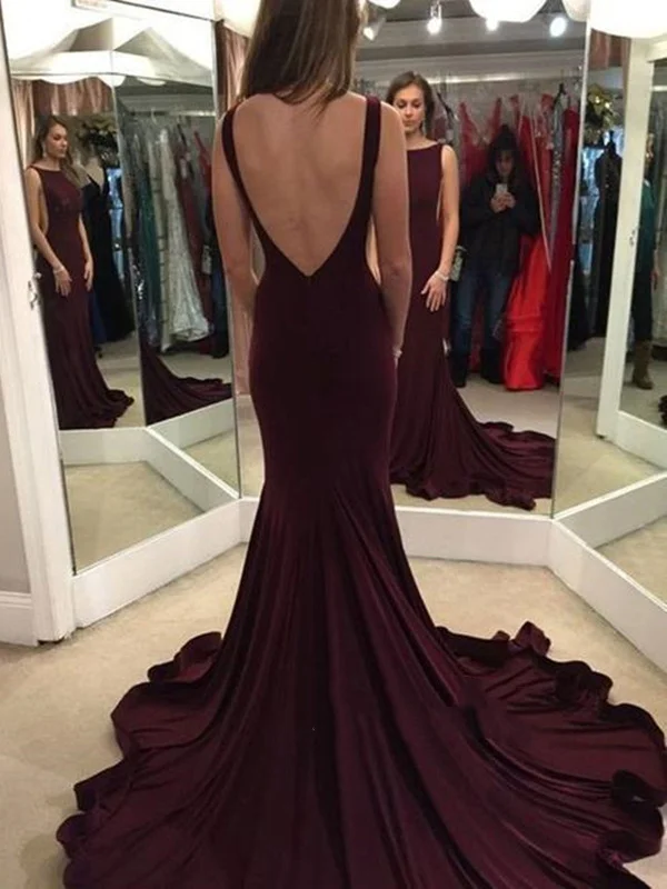 Deal Explosion Round Neck Mermaid Backless Maroon Prom Dress, Mermaid Prom Gown, Maroon Formal Dress Deal Explosion Round Neck Mermaid Backless Maroon Prom Dress, Mermaid Prom Gown, Maroon Formal Dress
