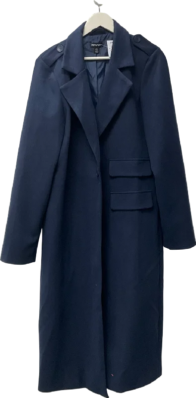 Best Bargains PrettyLittleThing Blue Navy Textured Wool Look Double Pocket Coat UK 14 Best Bargains PrettyLittleThing Blue Navy Textured Wool Look Double Pocket Coat UK 14