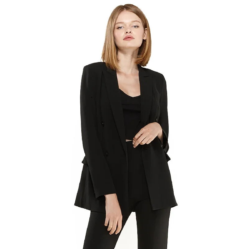 Discount Days Women's Double Breasted Blazer In Black