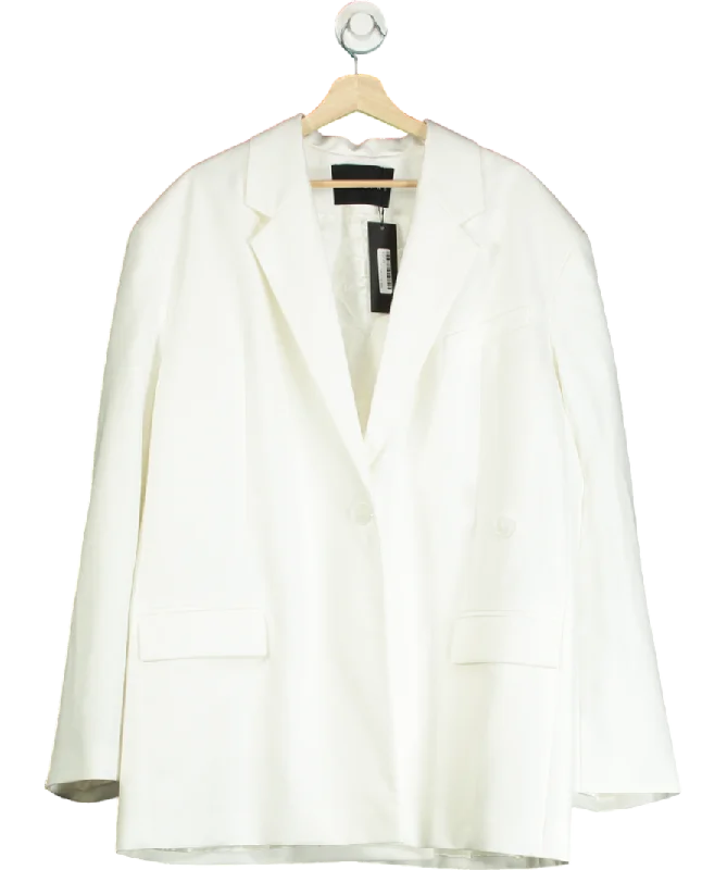 Price Reduction Basilika White Oversized Blazer One Size
