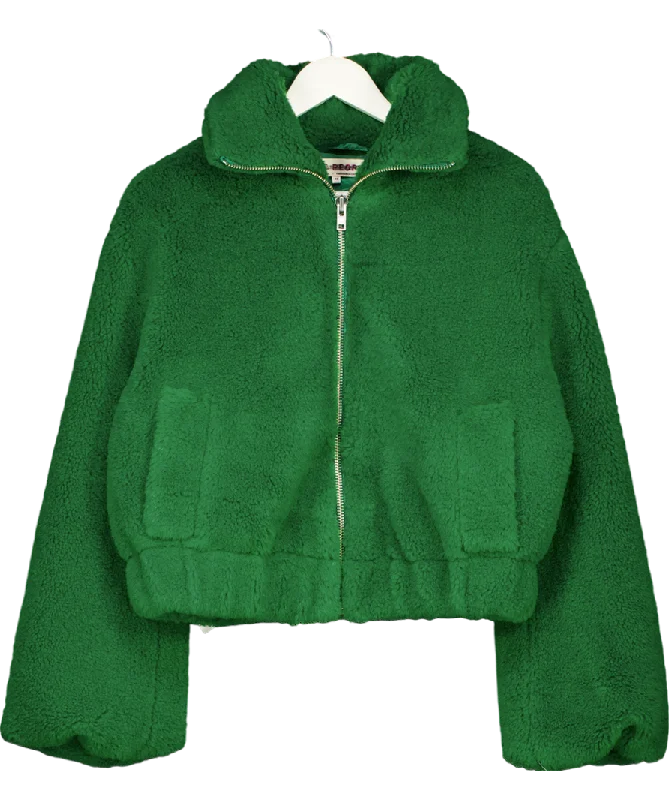 Fantastic Offers Free People Green Get Cozy Teddy Jacket UK XS