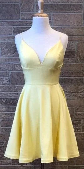 pleated maxi dresspleated maxi dressShort Yellow Criss-Cross Back Homecoming Dress