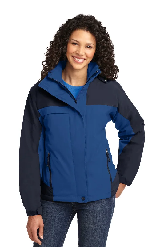 Reduced Prices Port Authority Womens Nootka Waterproof Full Zip Hooded Jacket - Regatta Blue/Navy Blue Reduced Prices Port Authority Womens Nootka Waterproof Full Zip Hooded Jacket - Regatta Blue/Navy Blue