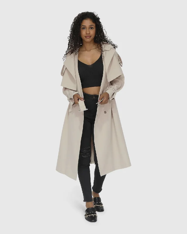 Quick Sale Manhattan Cropped Trench - Sand