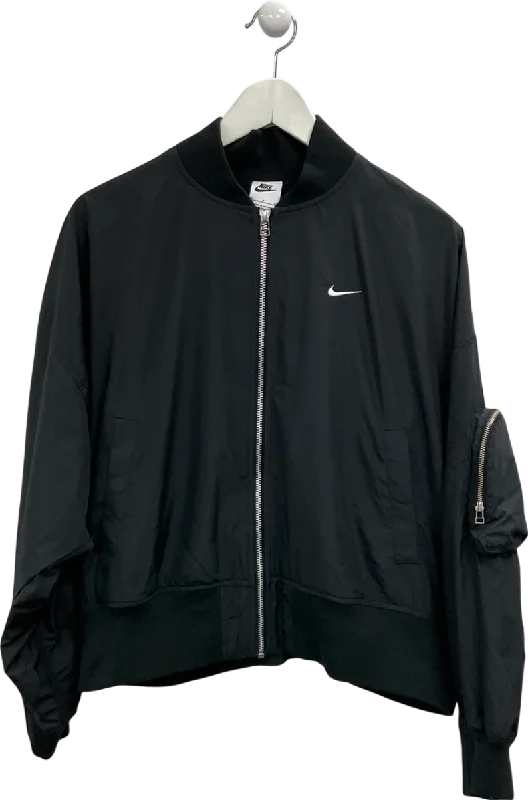 Closeout Nike Black Essentials Oversized Bomber Jacket UK S