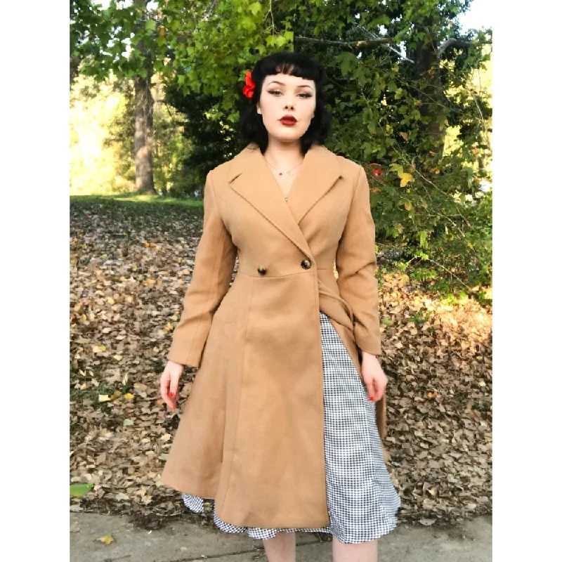 Best Seller Caramel Fit And Flare Coat